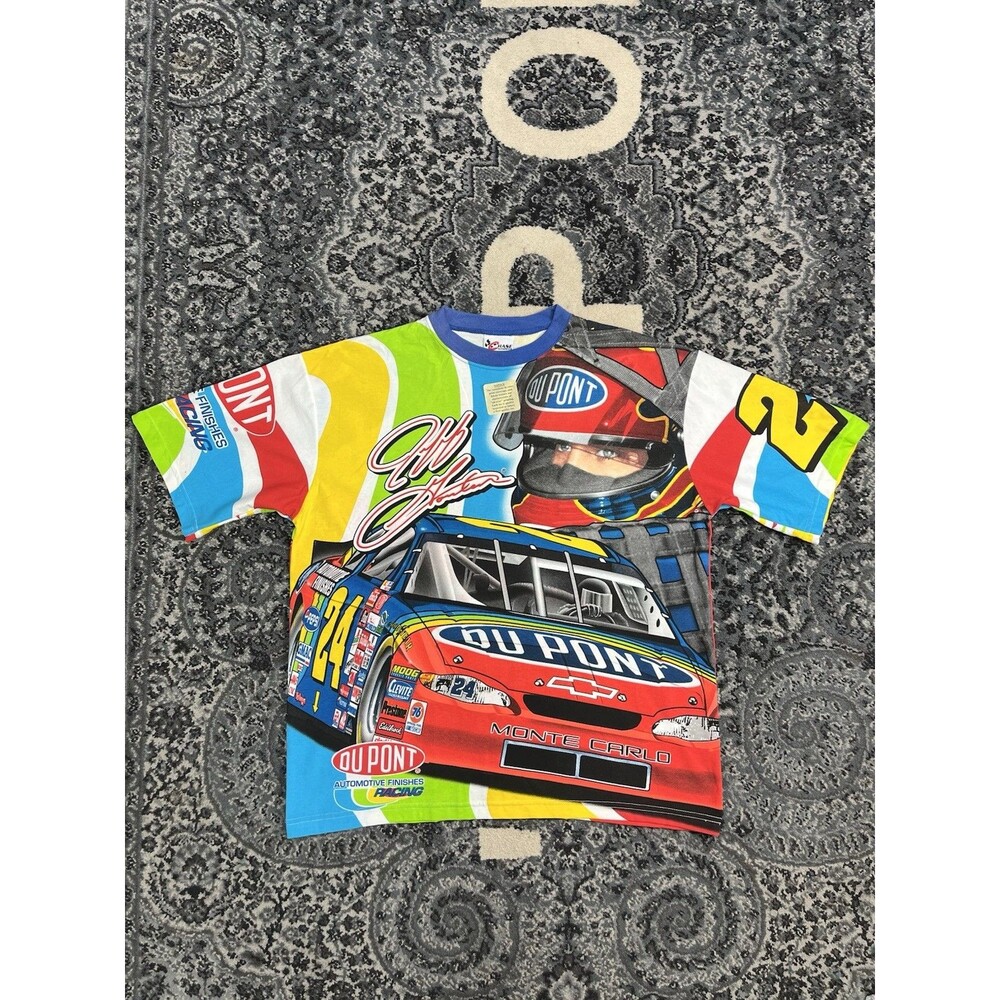 Vintage 90s Chase Authentic’s  Jeff Gordon All Over print Tshirt Size XL NASCAR